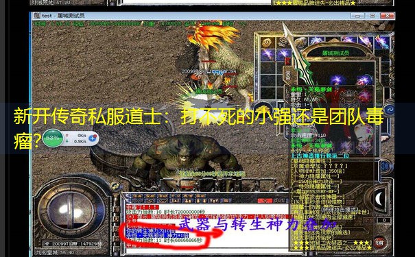 新开传奇私服道士：打不死的小强还是团队毒瘤？