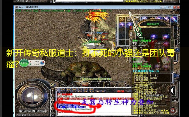 新开传奇私服道士：打不死的小强还是团队毒瘤？