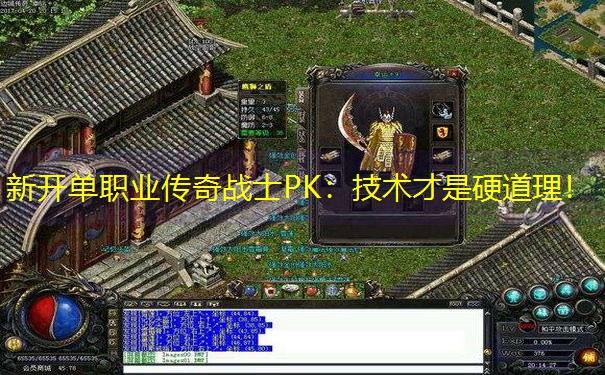 新开单职业传奇战士PK：技术才是硬道理！