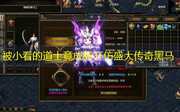 被小看的道士竟成新开仿盛大传奇黑马