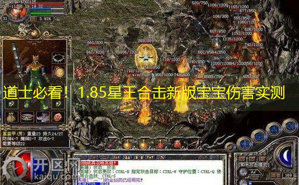 道士必看！1.85星王合击新版宝宝伤害实测