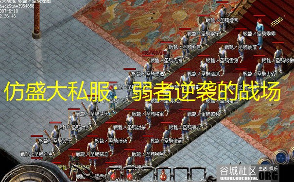 仿盛大私服：弱者逆袭的战场