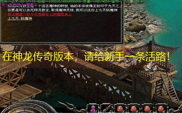 在神龙传奇版本，请给新手一条活路！