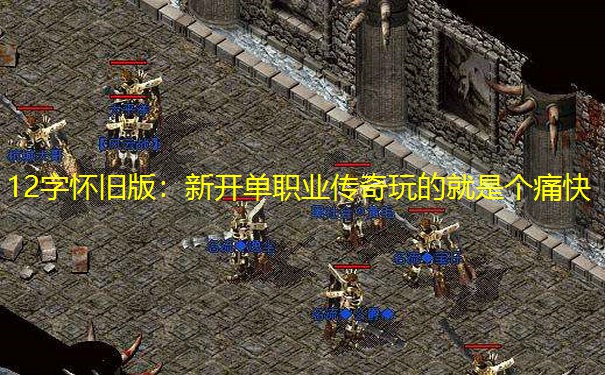 12字怀旧版：新开单职业传奇玩的就是个痛快