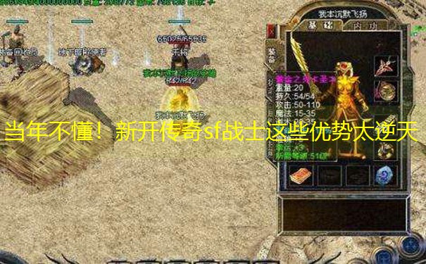 当年不懂！新开传奇sf战士这些优势太逆天