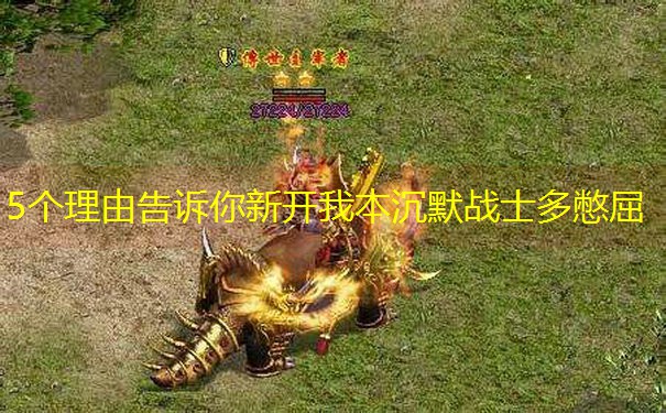 5个理由告诉你新开我本沉默战士多憋屈