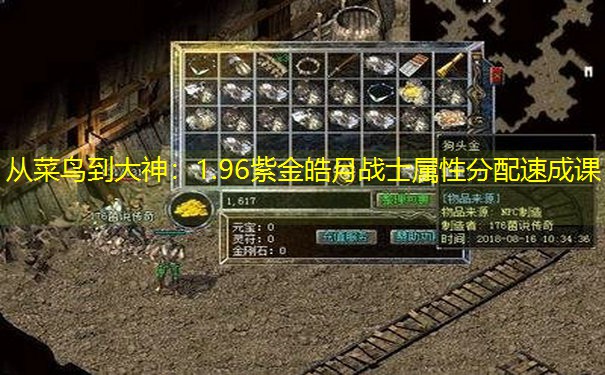 从菜鸟到大神：1.96紫金皓月战士属性分配速成课