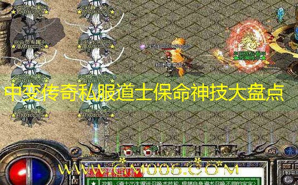 中变传奇私服道士保命神技大盘点