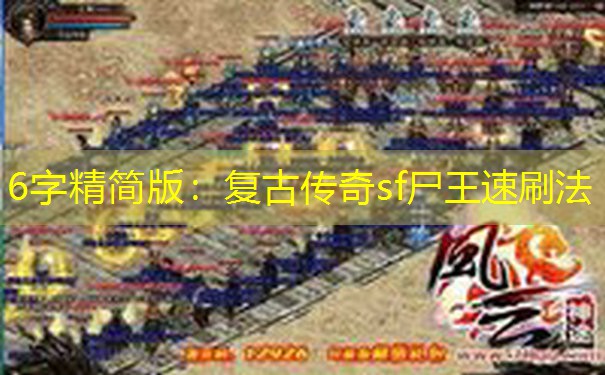 6字精简版：复古传奇sf尸王速刷法