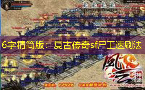 6字精简版：复古传奇sf尸王速刷法